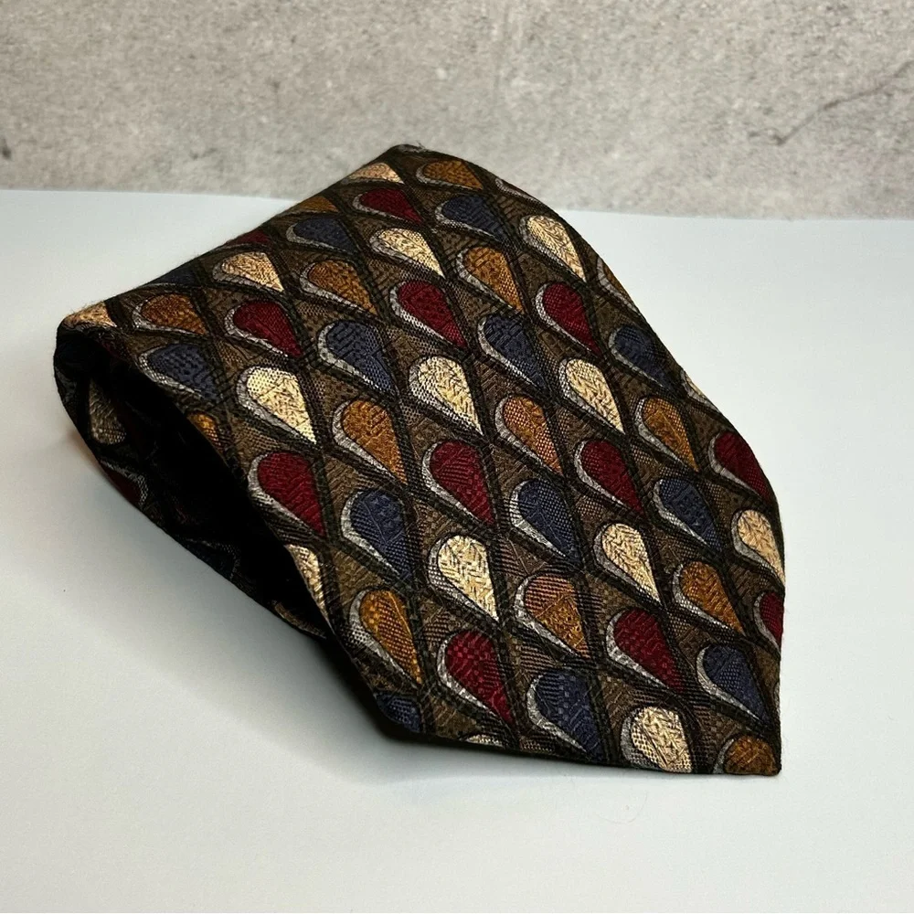 Nino Eoriero Silk Geometric Men's 56” Tie
